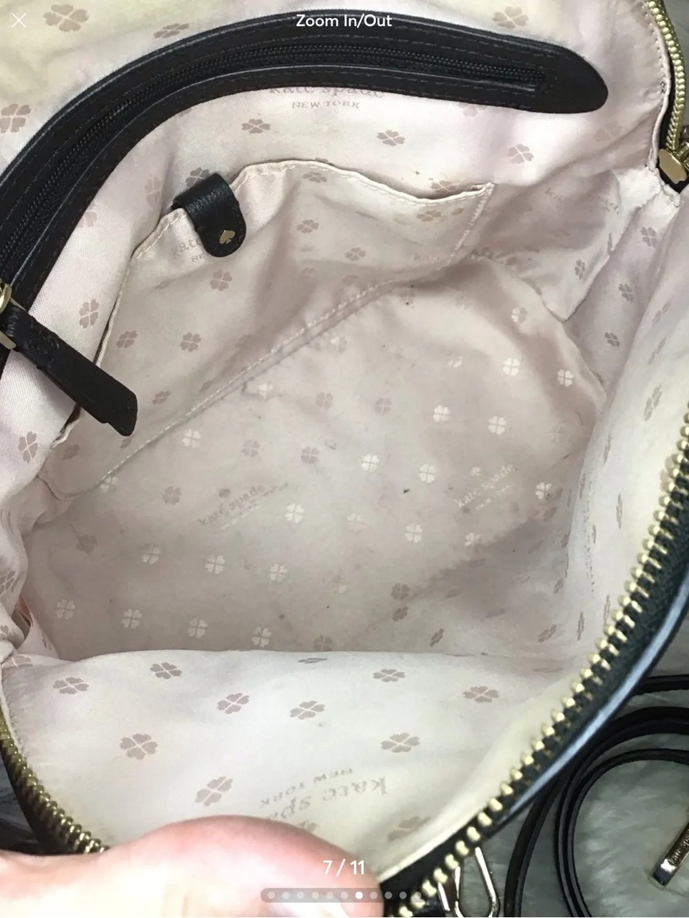 Kate spade Sylvia Lrg domed satchel perforated floral eyelet design